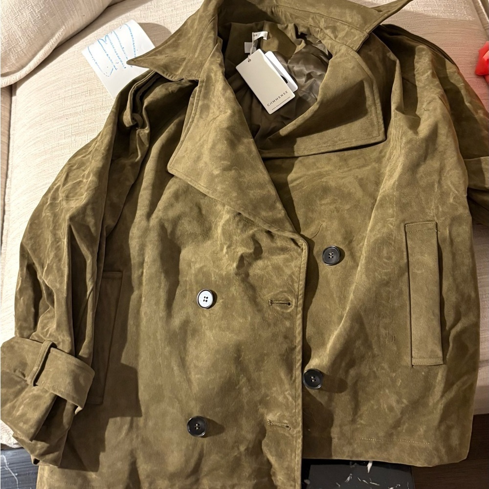 Lapel Loose Suede Jacket size S NWT ‼️SOLD OUT IN COMMENSE WEB - Picture 7 of 9